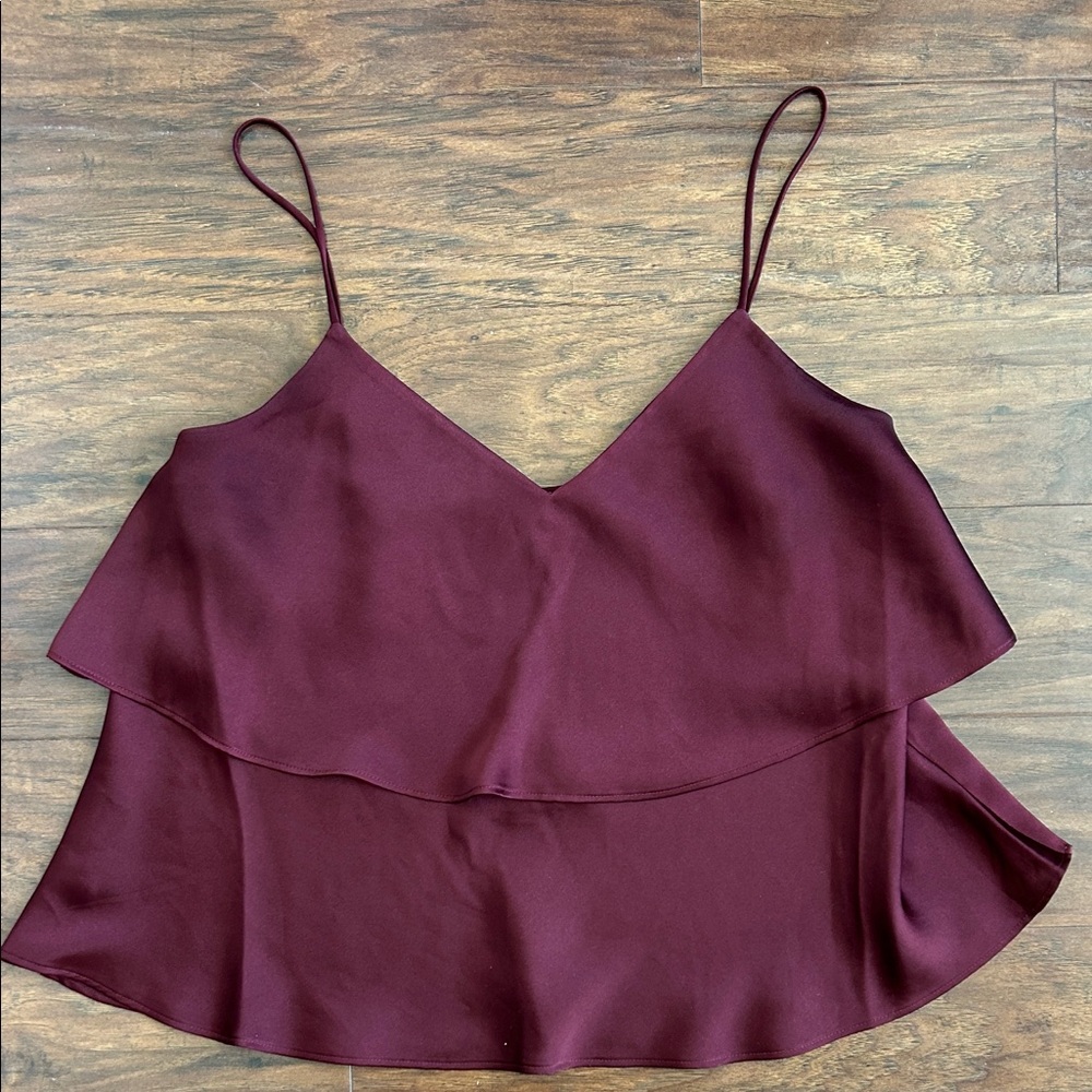 Express Deep Wine Double Layer Camisole